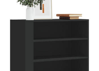 Szafka wisząca czarna 75x35x60 cm materiał drewnopochodny WM-848417
