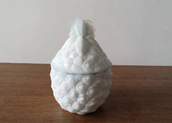 Biała Porcelana PRL - Bomboniera - Ananas - Biały Kruk!