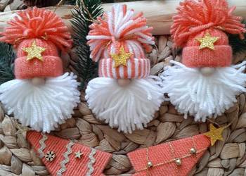 Zestaw ozdób choinkowych, bombka, święta, rękodzieło