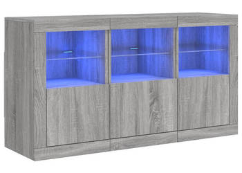 Szafka z oświetleniem LED szary dąb sonoma 123x37x67 cm WM-3209063