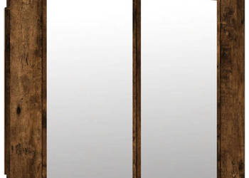 Szafka łazienkowa z lustrem przydymiony dąb 60x12x45 cm WM-822841