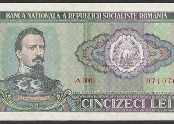 Rumunia 50 lei 1966 - Alexandru Ioan Cuza - stan 1/2