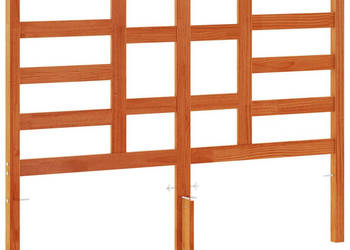 Wezgłowie do łóżka woskowy brąz 135 cm lite drewno sosnowe WM-844250