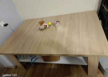 Stolik/ława dąb sonoma +biały