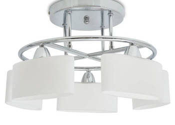 Lampa sufitowa 5 żarówek E14 klosze w kształcie elipsy 200 W WM-50494
