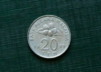 MALEZJA - 20 senów, 1989r