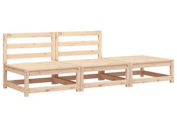 Sofa ogrodowa bez podłokietników z podnóżkiem drewno sosnowe WM-837963