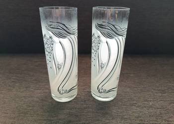 2 x kolekcjonerska szklanka - szkło polski design firmy RASTAL, PRL