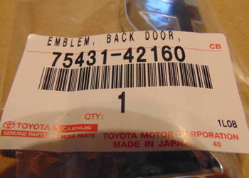 Znaczek logo emblemat napis Toyota "RAV4" 75431-42160