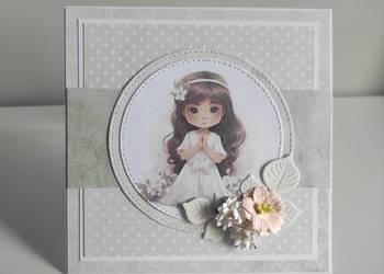 Kartka ręcznie robiona Komunia Święta handmade Kartka ręcznie robiona Komunia Święta handmade