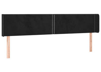 Zagłówek uszak czarny 203x16x78/88 cm aksamit WM-3118696