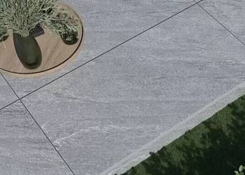 Płyty ceramiczne zewnętrzne 2cm na taras, do ogrodu Piazza grey 120x60