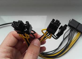 ATX 24pin dla kart graficznych 2x6+2pin, zasilanie z drugieg