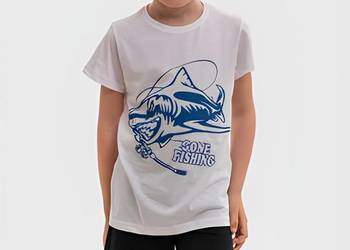 T-shirt podkoszulek bawełniany z nadrukiem 116