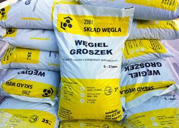 Węgiel workowany Śląsk groszek orzech 23 - 27MJ/kg worki 25kg pelet