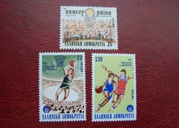 Grecja 1987 MNH Mi 1629/31 Sport Koszykówka