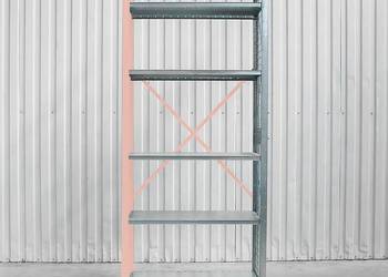 Regał magazynowy 5 półek DEXION 250x102x40 cm MODUŁ DOSTAWNY siatka STAL
