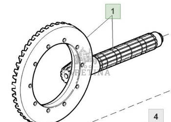 John Deere 6115R Koło Talerzowe Wałek Atakujący Atak AL202815 AL228918
