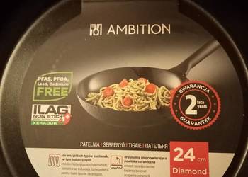 Patelnia ambition 24 cm diamond nowa