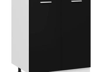 Szafka kuchenna czarna 60x46x815 cm materiał drewnopochodny WM-801189
