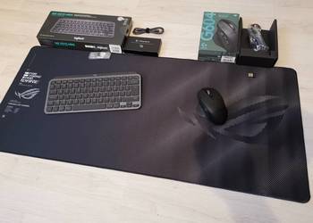 Kultowa mysz Logitech G604 + Klawiatura MX keys mini + Podkładka Asus ROG