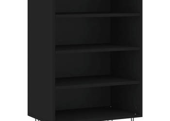 Szafka czarna 57x35x90 cm materiał drewnopochodny WM-827229