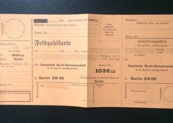 ( 243. ) Niemiecki Blankiet Pocztowy