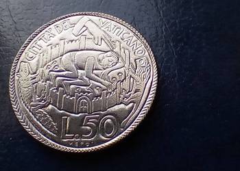 Stare monety 50 lir 1975 Watykan Rok Święty