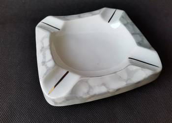 Stara nieużywana popielniczka porcelana Bogucice design PRL 1960