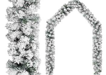 vidaXL Świąteczna girlanda pokryta śniegiem, zielona, 20 m, PVC(SKU:320969)