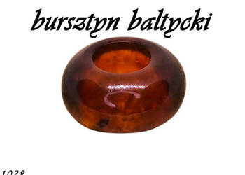 Charms bursztynowy, BURSZTYN bałtycki koniakowy #1038