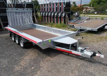 Przyczepa TEMARED BUILDER 3 4018 pod koparkę 400x180 mocna 3,5T 3-osie