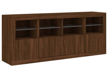 Szafka z oświetleniem LED brązowy dąb 163x37x67 cm WM-3209078