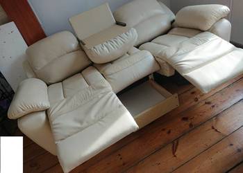 Komplet Zestaw Wypoczynek Skórzany Relax Sofa  Kanapa UWAGA