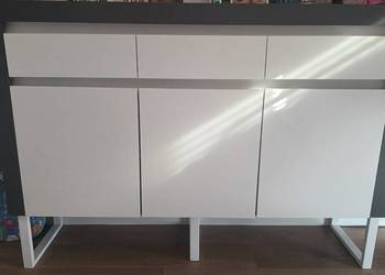 Szafka komoda biało szara piękna