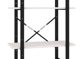 Regał na książki 2 półki biały 60x30x70 cm drewno sosnowe WM-806433