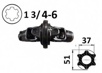 Kompletny przegub homokinetyczny na rurę 51x37,G7  1 3/4-6 Smart Line Blac…