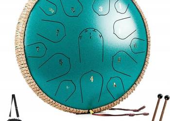 MeloBeat Tongue Drum 14" 15 tonów D Major, w zestawie książka i torba.