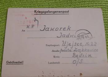 List jeńca wojennego obóz offlag II C