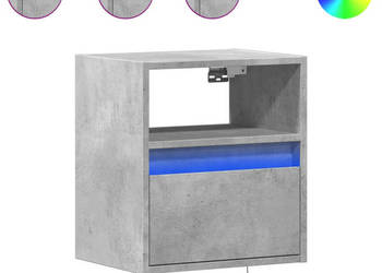 Ścienne szafki TV z LED 2 szt. szarość betonu 41x31x45 cm WM-852320