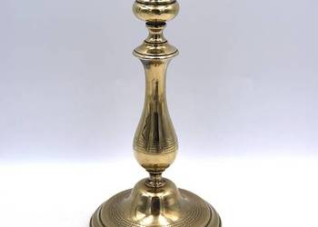 Świecznik platerowany pojedynczy lampa sygnowany