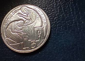 Stare monety 5 lir 1975 Rok Święty Watykan