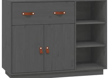 Szafka szara 985x40x75 cm lite drewno sosnowe WM-820139
