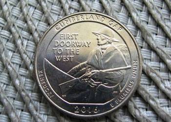USA 25 Cent 2016r - D - Parki USA - Cumberland Gap - Ładna