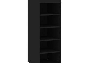 Szafka na buty czarna 30x35x105 cm materiał drewnopochodny WM-829653