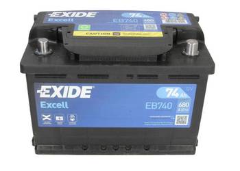 Akumulator 74Ah 680A Exide Excell EB740 PRAWY PLUS