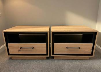 Szafka nocna 2 sztuki komplet dąb artisan stan bardzo dobry