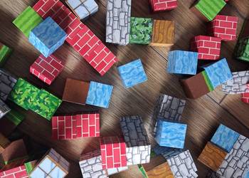 Klocki magnetyczne Minecraft 200 sztuk / Nowe