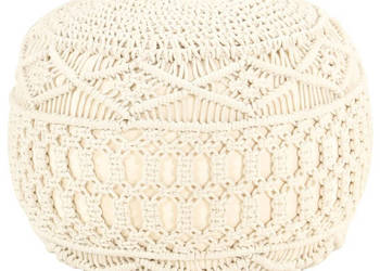 Ręcznie robiony puf z makramy 45 x 30 cm bawełna WM-324001
