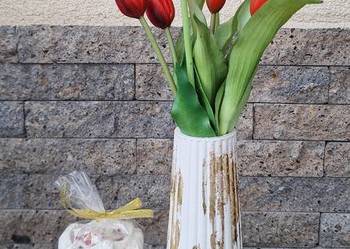 Zestaw wazoników gipsowych dekoracja prezent